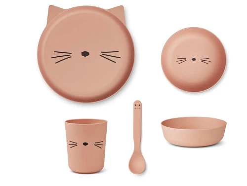 Liewood cat rose blush juniorsæt Brody (4-pack)